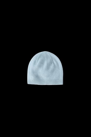 100% CASHMERE BEANIE - Light blue by Zara - Image 0
