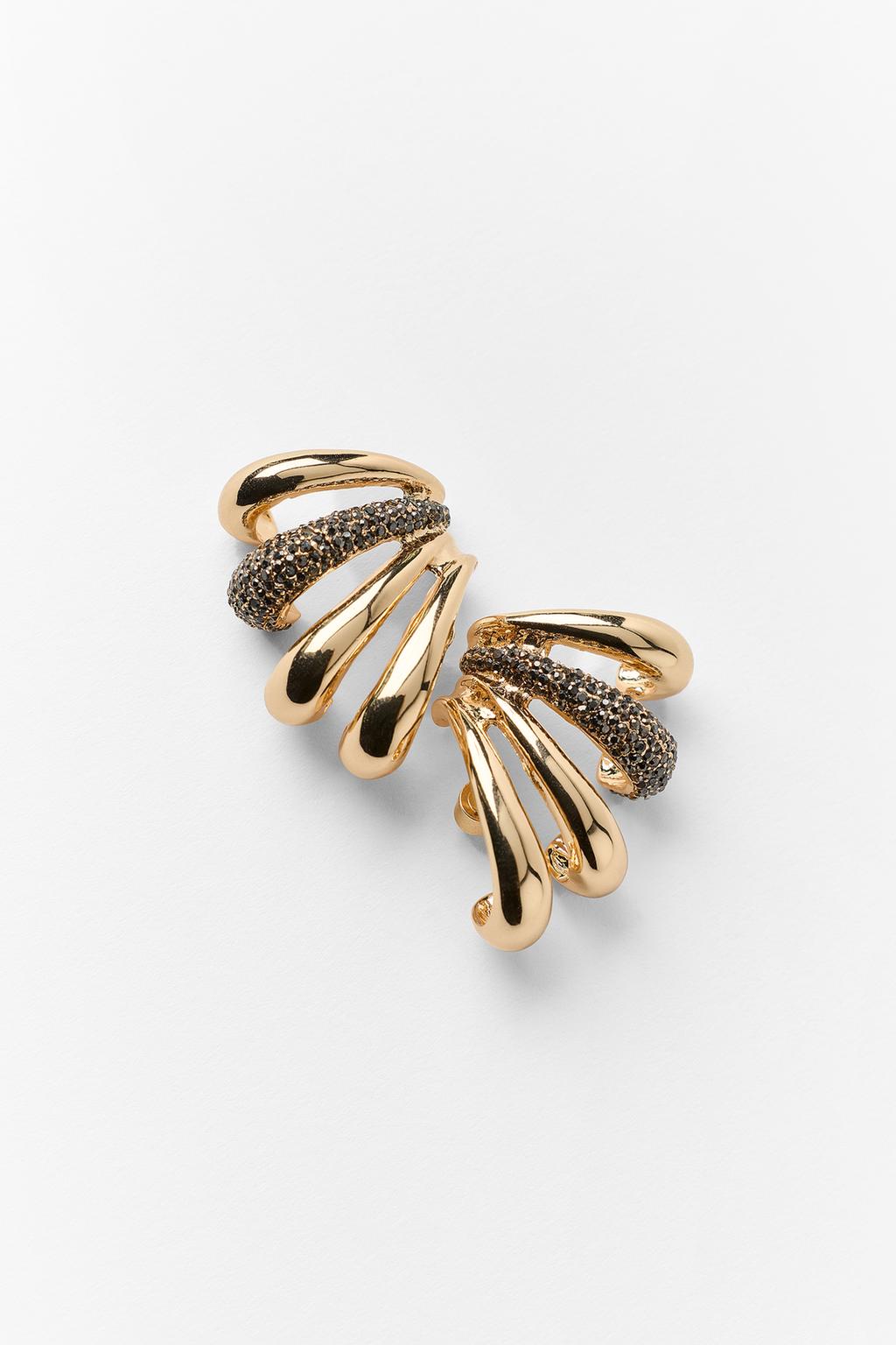 RHINESTONE EAR CUFF EARRINGS