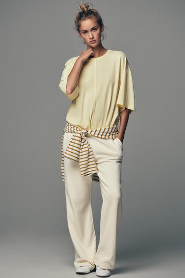 WASHED OVERSIZE T-SHIRT - Yellow by Zara - Image 0