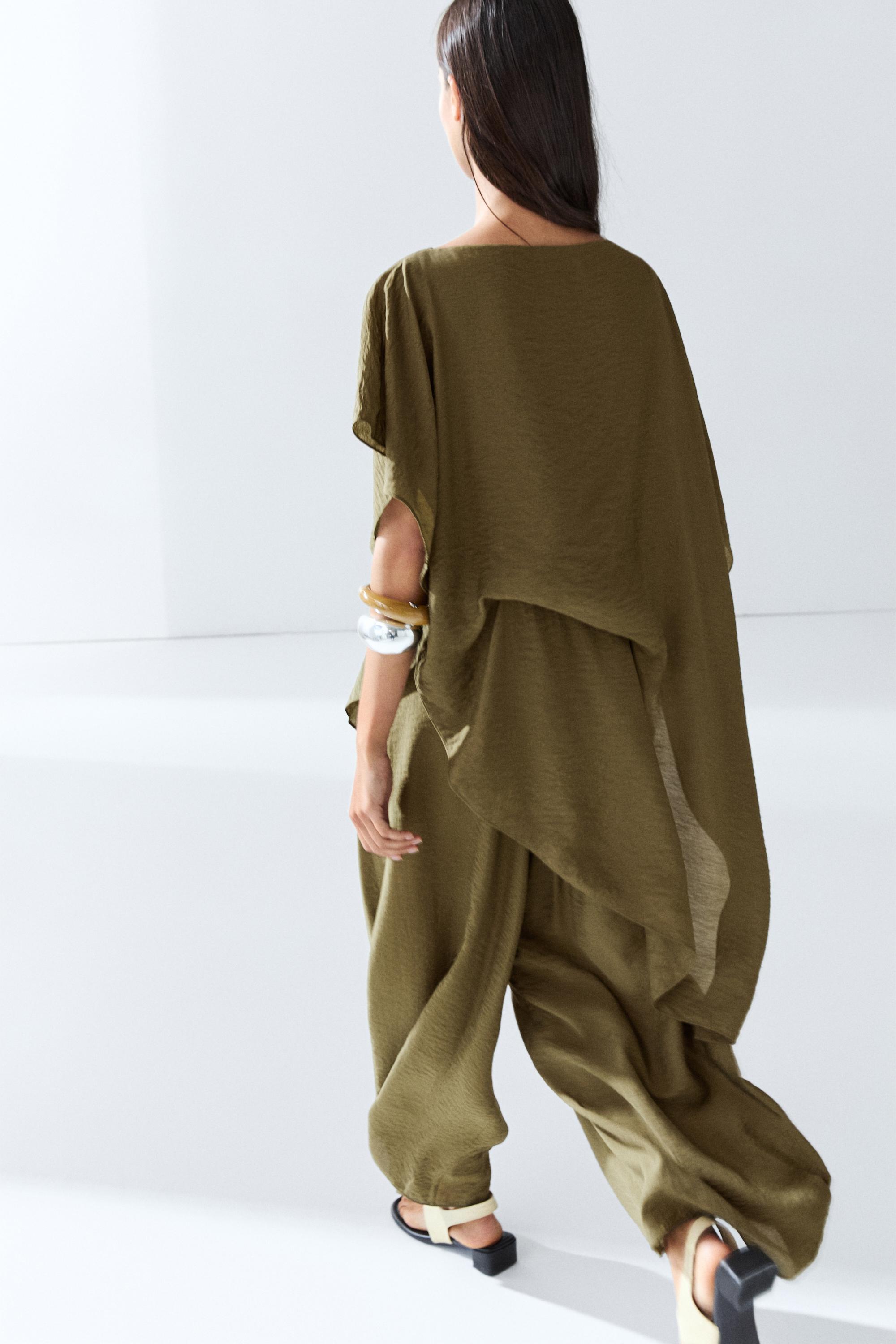 Top fluide style cape total look
