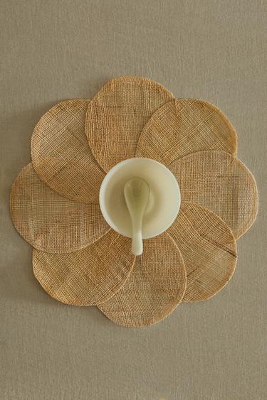 FLOWER RAMIE PLACEMAT - Pale pink by Zara - Image 4