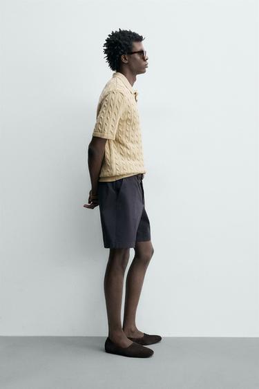 POLO EN MAILLE STRUCTURÉE TRESSES - Bis de Zara - Image 3