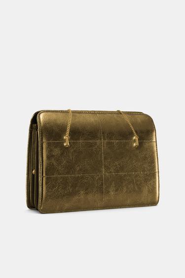 Sac Porté épaule Zara Beige Occasion - Dimensions 30x20 Cm, Bon état, Matière Diverse