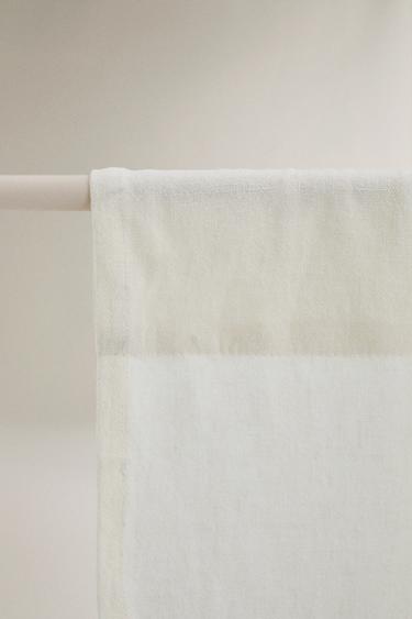 Zaras TUNG LINNEGARDIN MED HÖG OPACITET - Naturfärg