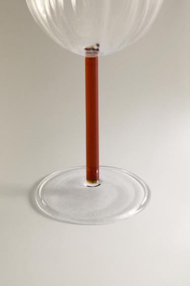 BOROSILICATE GLASS WITH COLOURED STEM - Red by Zara - Image 3