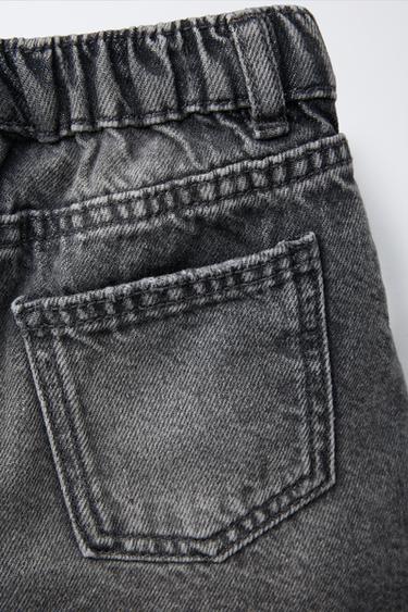 BERMUDA EN DENIM DÉCHIRÉ - Gris de Zara - Image 3