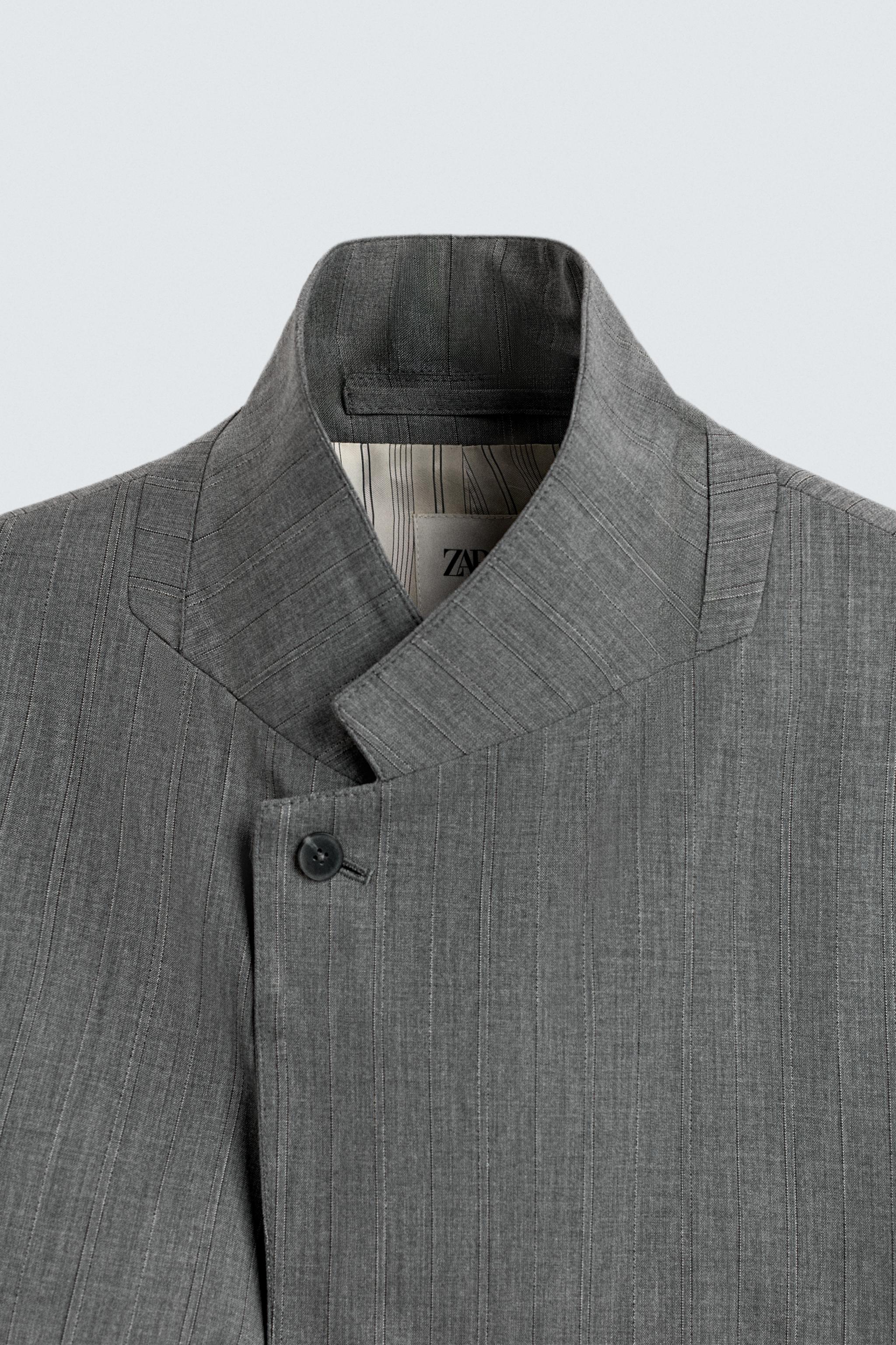 VESTE DE COSTUME STRUCTURÉE À RAYURES