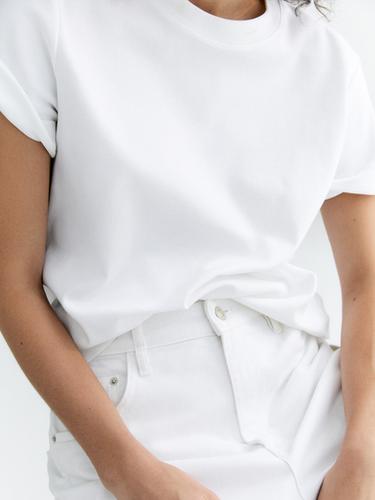 Camiseta manga corta 100% algodón - Blanco roto de Zara - Imagen 0