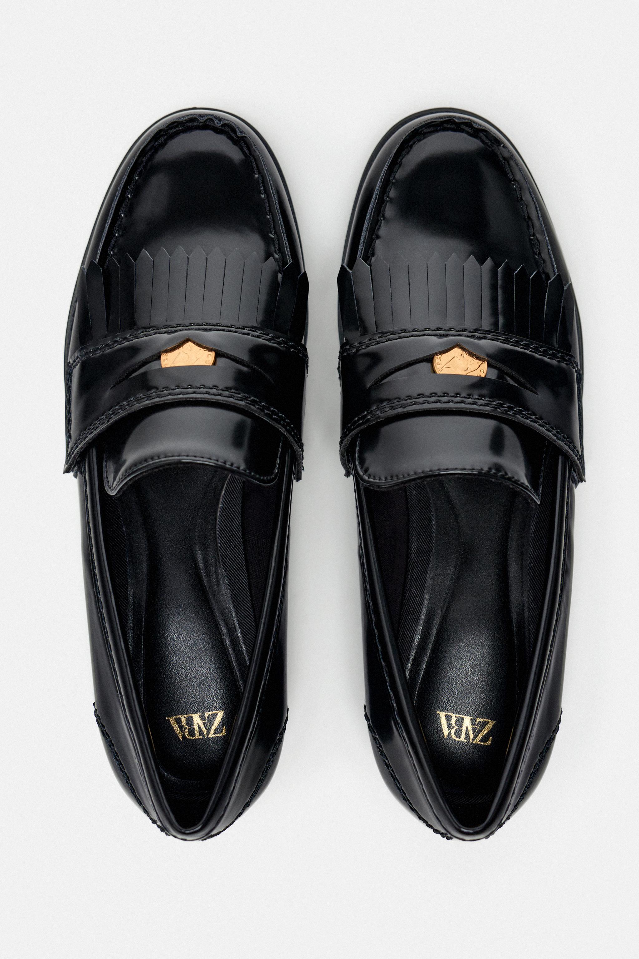 Black 2024 loafers zara