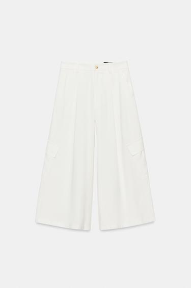 CULOTTES WITH POCKETS - Ecru by Zara - Image 5