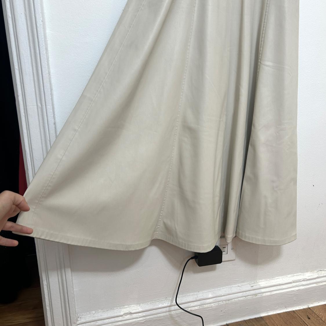 Straight neck midi dress with spaghetti straps. Hidden in-seam zipper closure. - Image 2
