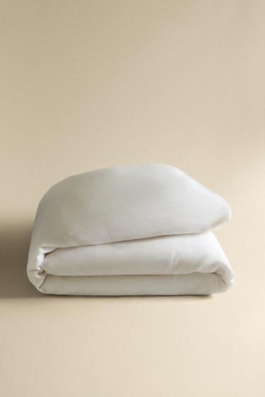HEMSTITCHED LINEN DUVET COVER - White by Zara - Image 4