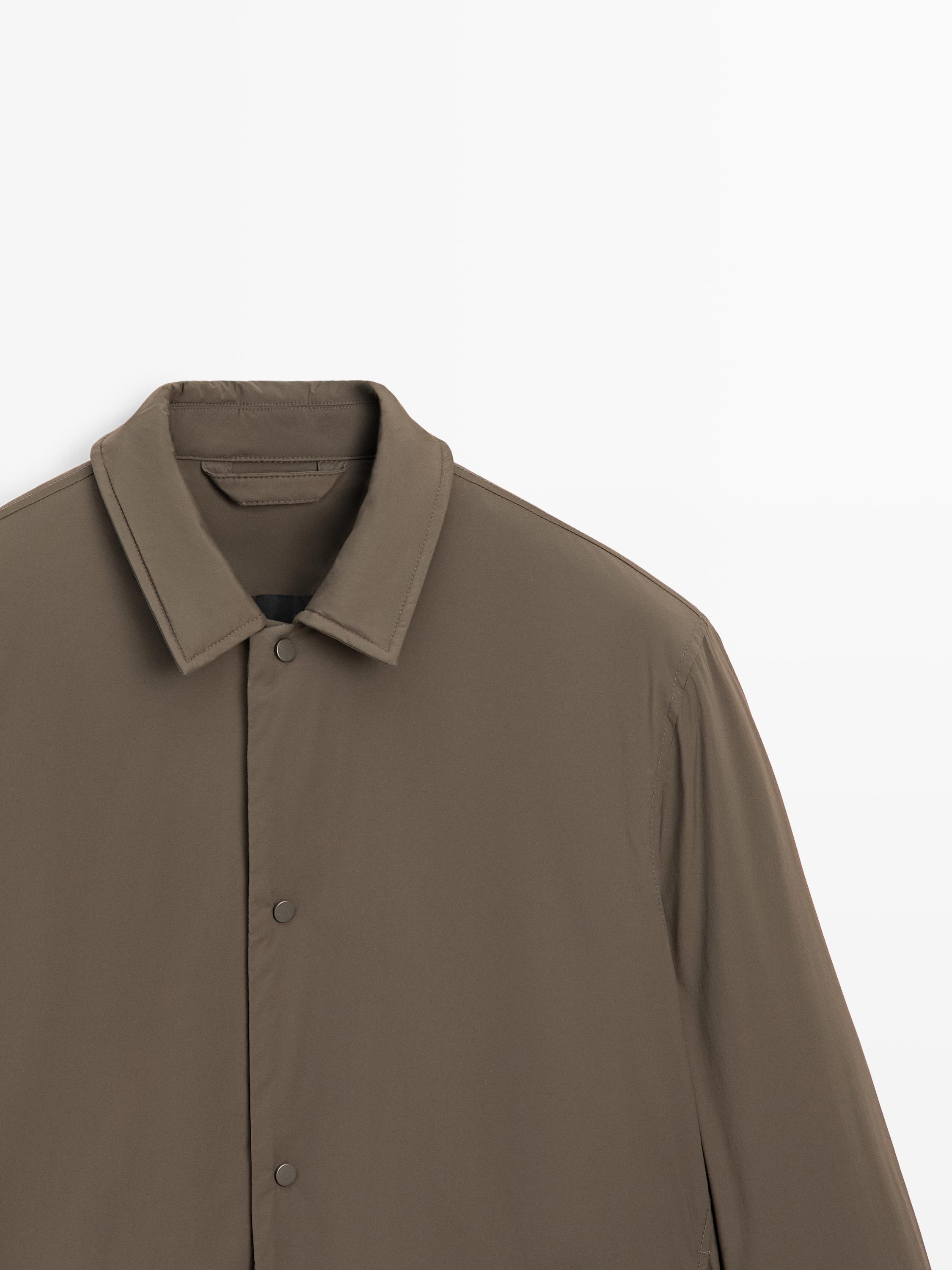 Lightweight water-repellent padded overshirt