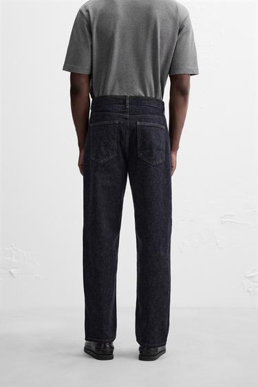 BRUSHED STRAIGHT-LEG JEANS - Blue by Zara - Image 2