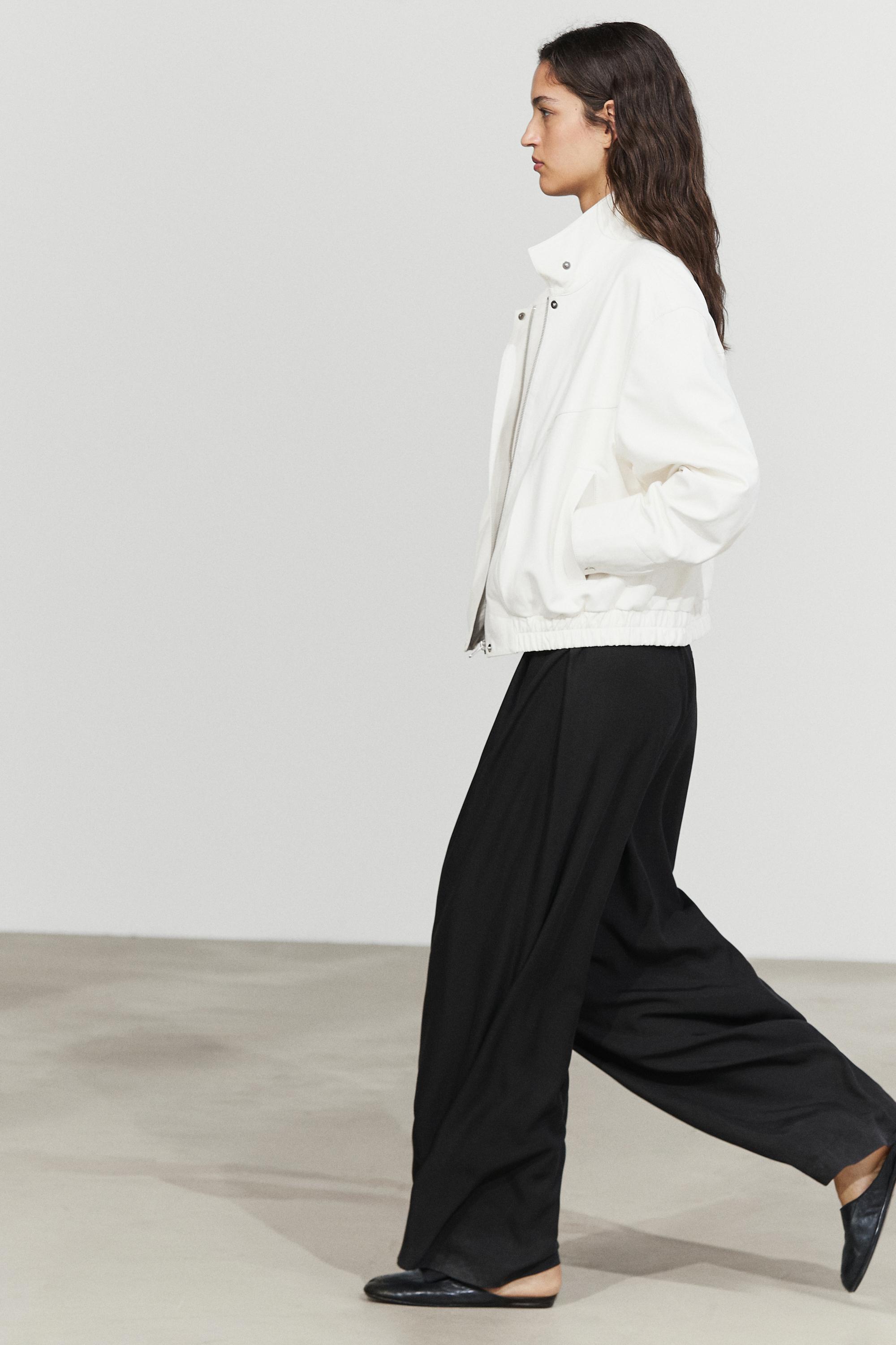 Nappa leather bomber jacket