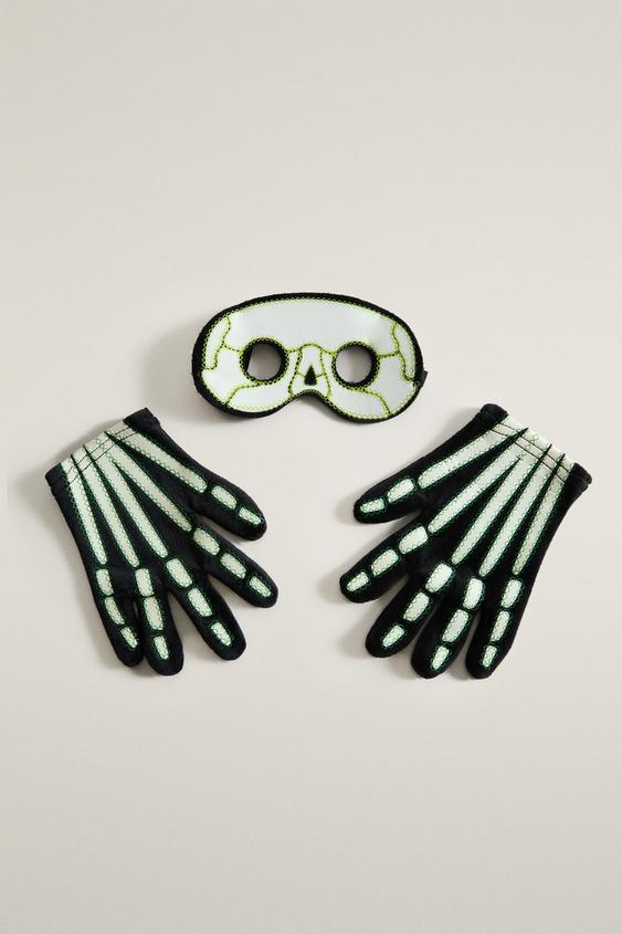 SET HALLOWEEN-SKELETT-ACCESSOIRES FÜR KINDER - Schwarz von Zara - Bild 0