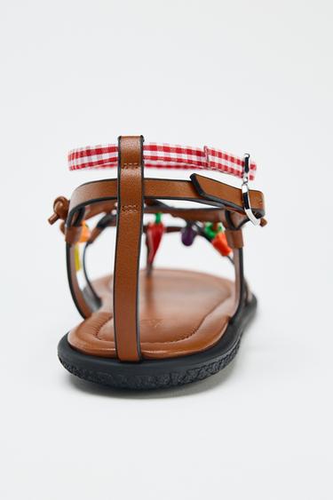 STRAPPY CHARM SANDALS - Brown by Zara - Image 5