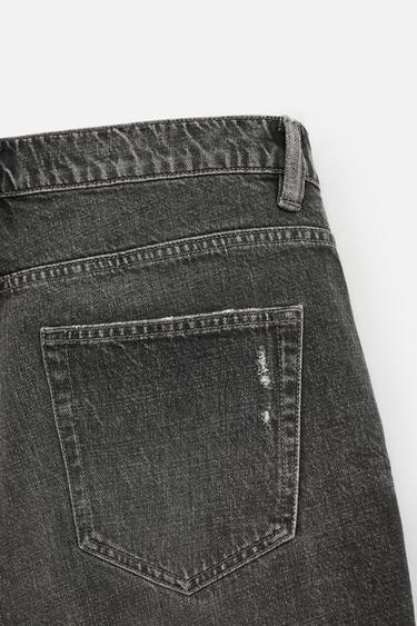 RIPPED DENIM BERMUDA SHORTS - Charcoal by Zara - Image 8