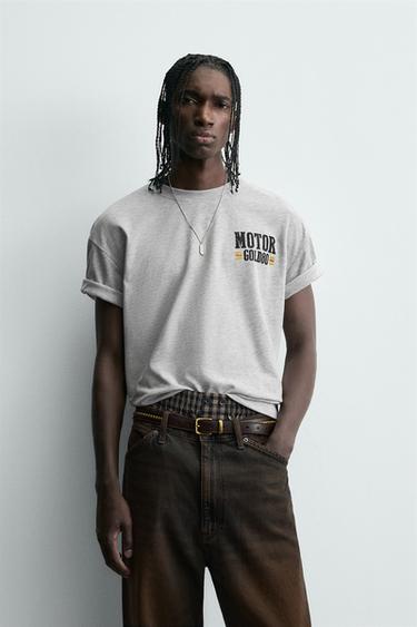 MOTOR GRAPHIC T-SHIRT - Grey marl by Zara - Image 1