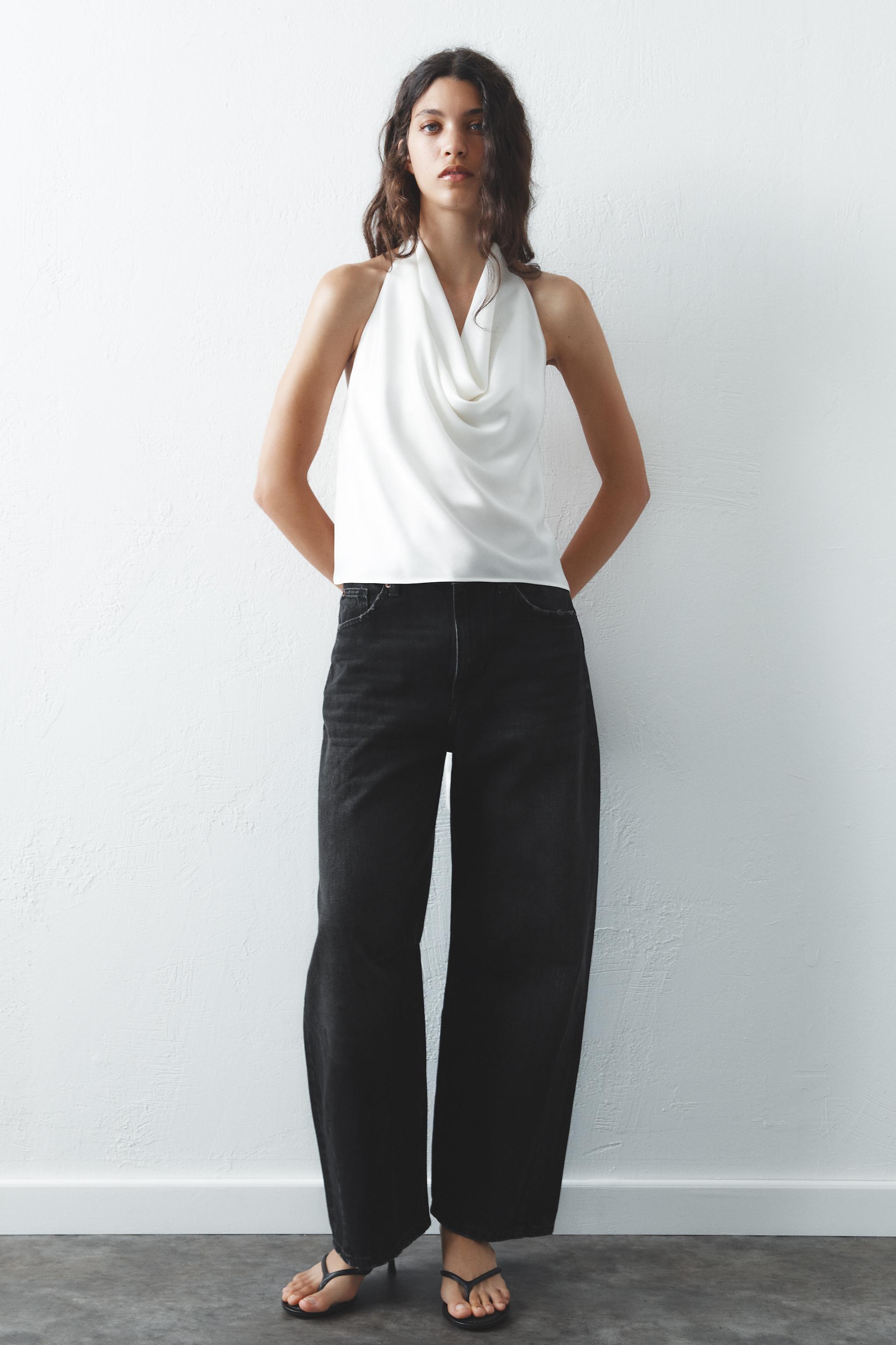 その他 SALSATION TOPS TOP ACETINADO HALTER - Branco | ZARA Brasil
