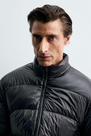 DOUDOUNE 100 % PLUMES DÉPERLANTE - Bleu marine foncé de Zara - Image 4