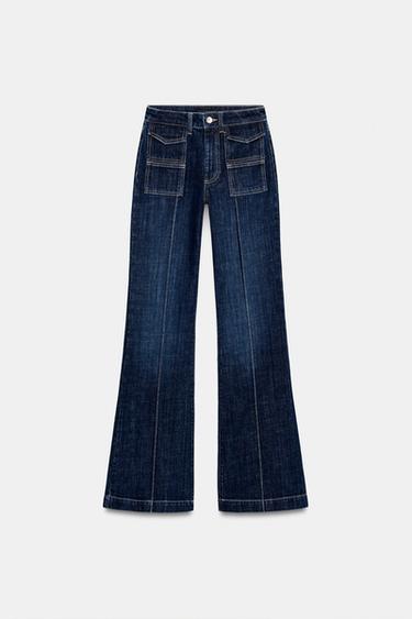 Z1975 BOOTCUT FIT HIGH-WAIST JEANS WITH SEAM DETAIL - Blue by Zara - Image 8