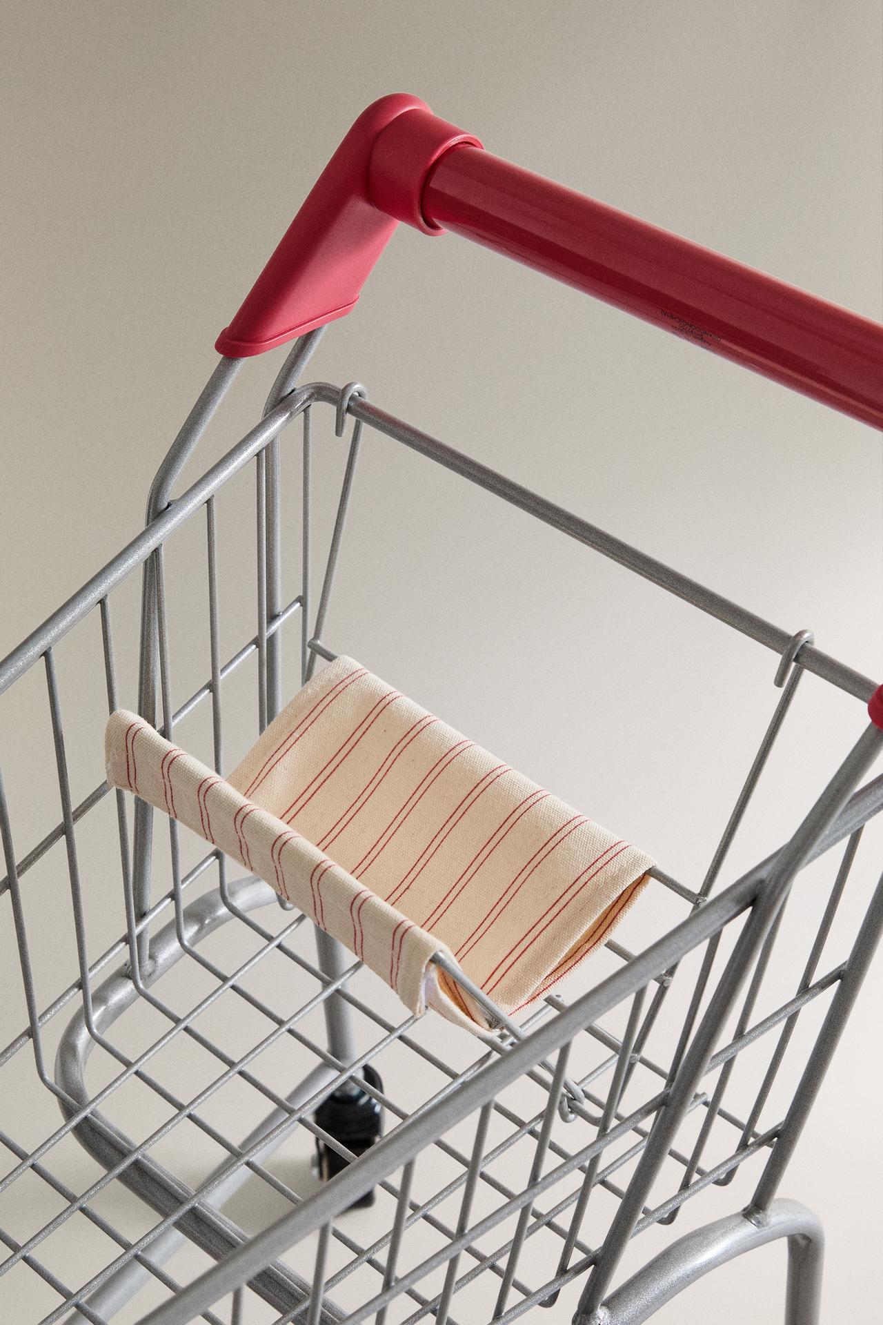 KIDS SUPERMARKET CART TOY — Silver