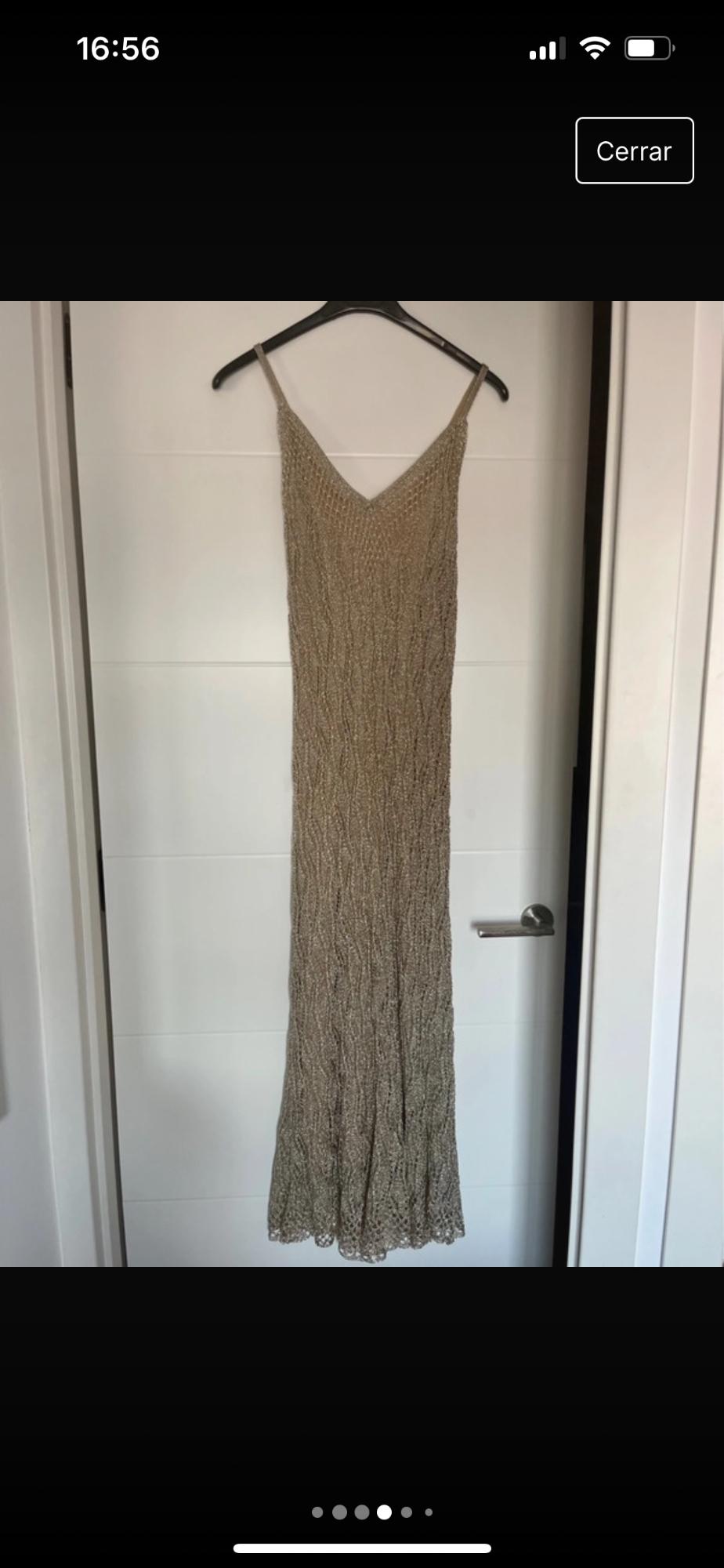 METALLIC THREAD KNIT DRESS