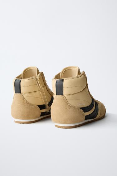 BOXING HIGH-TOP SNEAKERS - Sand Brown by Zara - Image 5