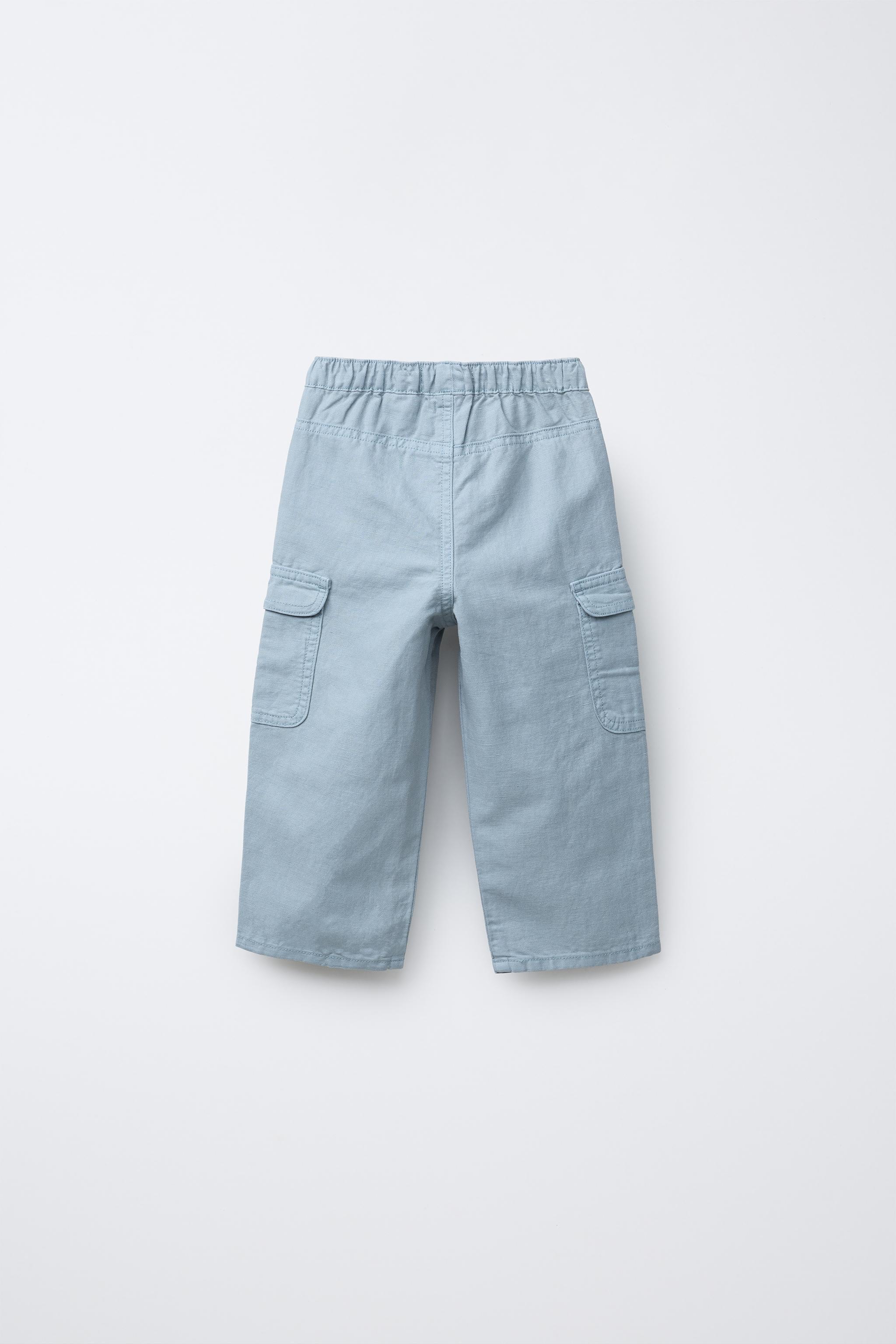 LINEN BLEND CARGO PANTS