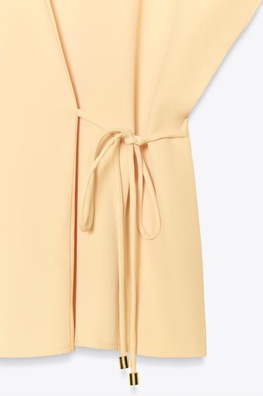 TOP FLUIDE CORDON - Jaune de Zara - Image 9