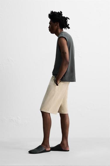 BAGGY FIT BERMUDA SHORTS © OTIS KWAME KYE QUAICOE - camel by Zara - Image 3