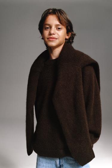 Zara 100% CASHMERE SWEATER - Brown