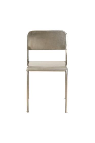 STAINLESS STEEL STRUCTURE CHAIR - Matte silver by Zara