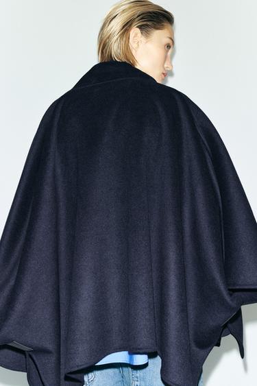 CAPE ÉCHARPE AVEC LAINE ZW COLLECTION - Bleu de Zara - Image 2