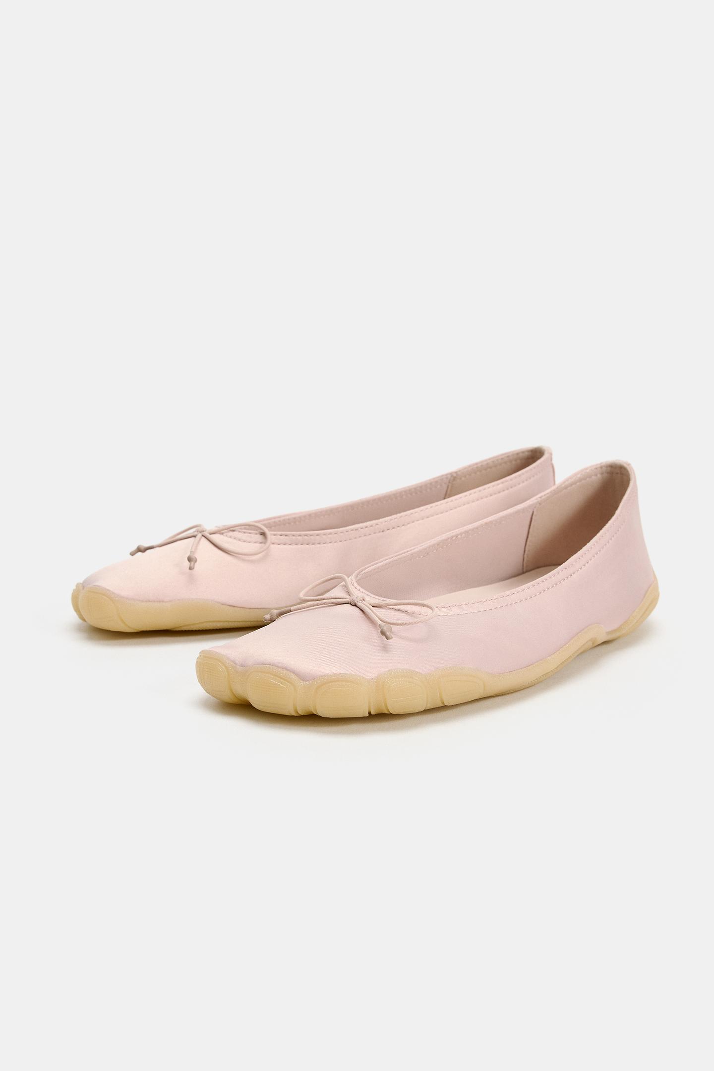 Детские балетки Zara Sporty Ballet Flats, цвет: Розовый — фото 2