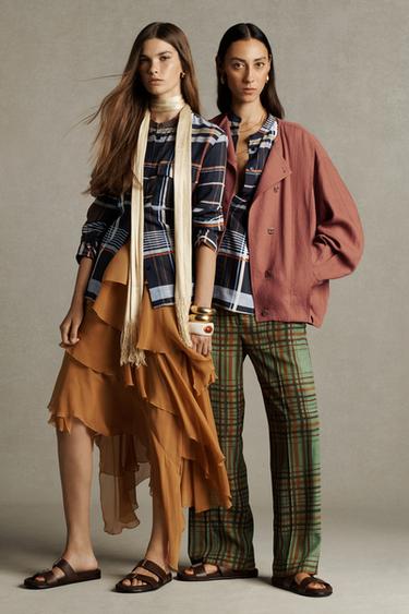 قميص برسمة كاروهات وجيوب ZW COLLECTION - متعدد الألوان by Zara - Image 0