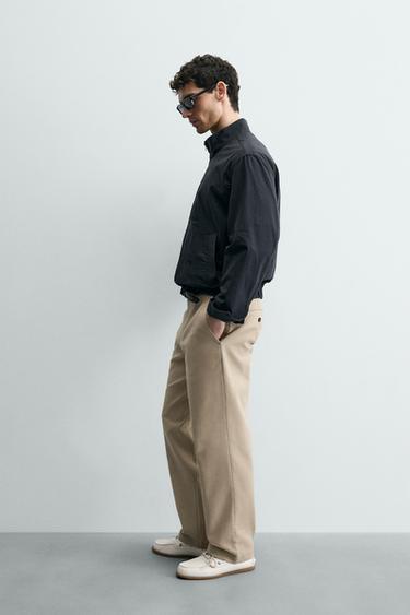 REGULAR FIT CHECK BOMBER JACKET - Blue by Zara - Image 3