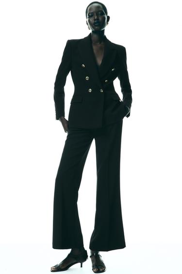 ZW COLLECTION FLARED TROUSERS - Black by Zara