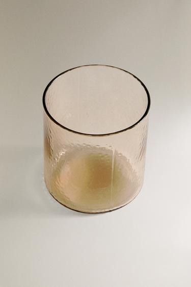 VERRE EN VERRE RECYCLABLE MARTELÉ - Caramel de Zara - Image 1