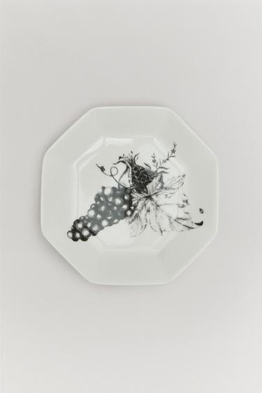 THE SKY OCTAGONAL DESSERT PLATE — White 2