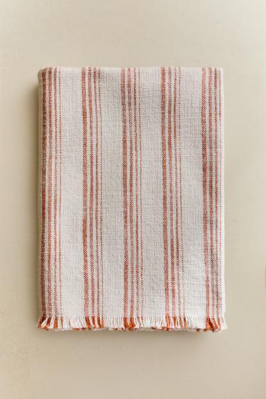 PLAID COTON RAYURES - Écru de Zara - Image 5