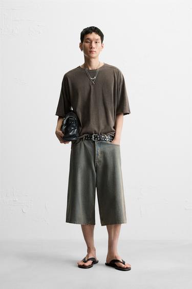WASHED RELAXED FIT T-SHIRT - Brown by Zara - Image 0