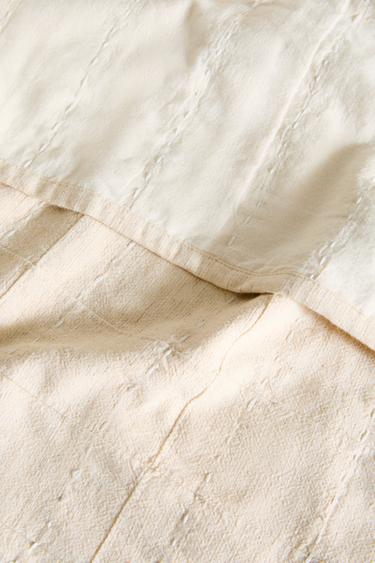 PATCHWORK BEDSPREAD - Light beige by Zara
