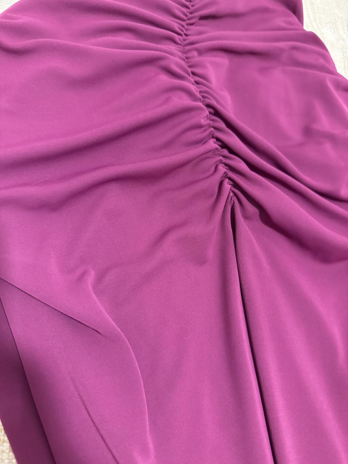 GATHERED HALTER LONG DRESS - Image 3