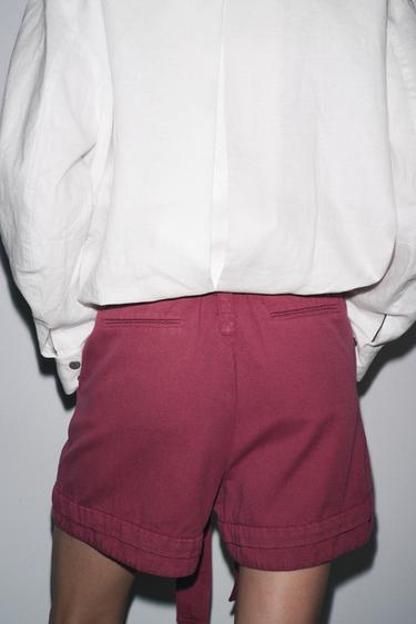 SHORT FLUIDE CEINTURE ZW COLLECTION - Rose de Zara - Image 2