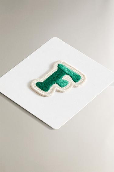 THERMO-ADHESIVE LETTER F PATCH - Blue by Zara - Image 1