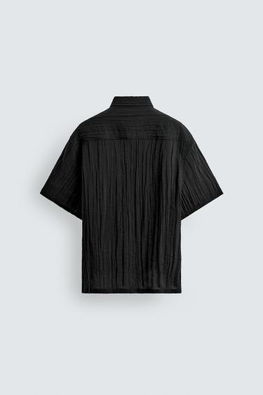 CHEMISE FLUIDE STRUCTURÉE EN RELIEF - Noir de Zara - Image 7