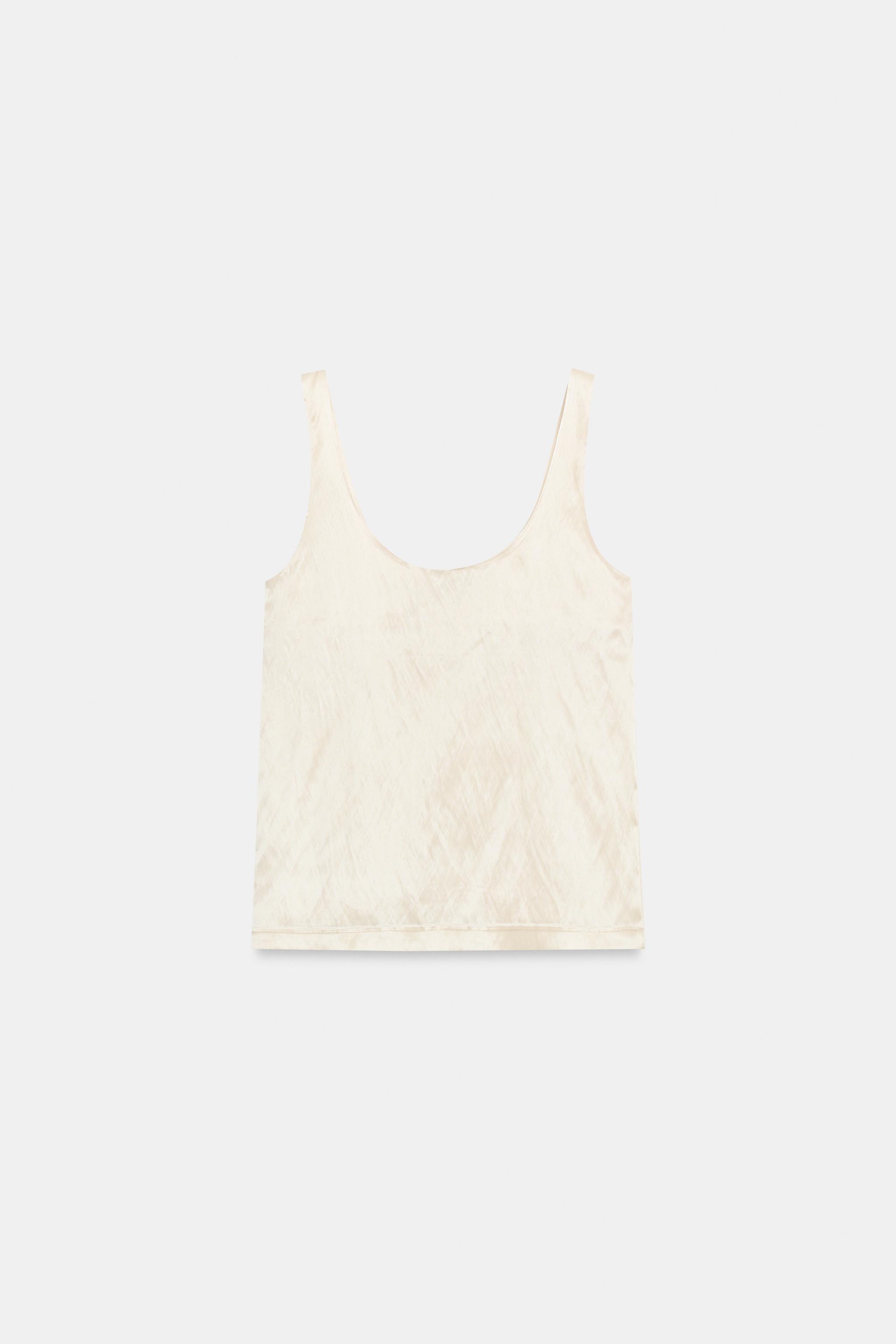 SATIN EFFECT TANK TOP