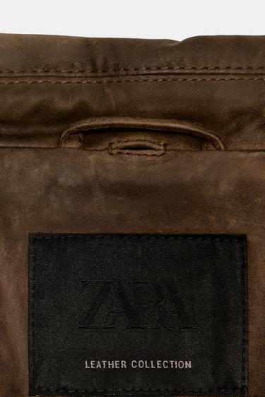 VESTE EN CUIR ZW COLLECTION LIMITED EDITION - Marron de Zara - Image 9